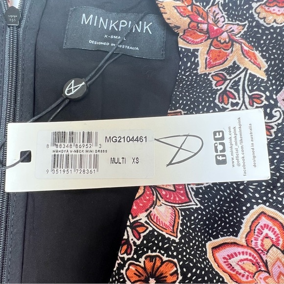 Revolve Brand Minkpink V Neck Mini Dress size XS - Picture 8 of 9